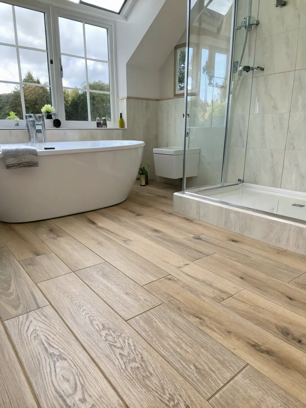 An image of a bathroom renovation project, showcasing new tiling, fixtures, and a modern design implemented by JBC Construction LLC.